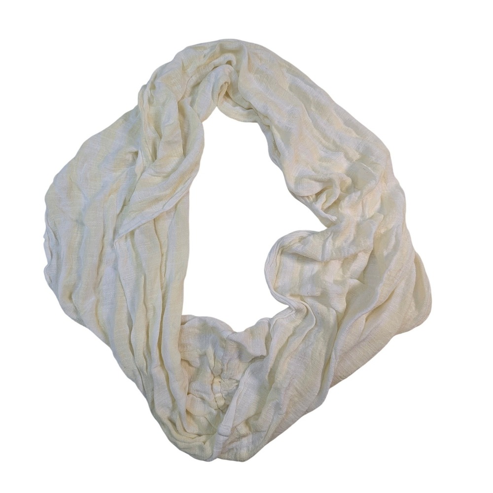 Michael Stars Ivory Lightweight Gauze Infinity‎ Scarf